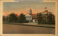 Street View of State Teachers College Oswego, NY Postcard Postcard