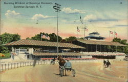 Morning Workout at Saratoga Raceway Saratoga Springs, NY Postcard Postcard