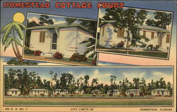 Homestead Cottage Court Florida Postcard Postcard