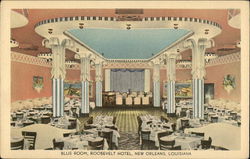 Roosevelt Hotel - Blue Room Postcard