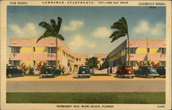 Lawramar Apartments, Normandy Isle Miami Beach, FL Postcard Postcard