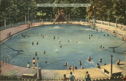 Moore's Park - Swimming Pool Lansing, MI Postcard Postcard