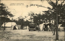 Campers at Ocean Grove Postcard