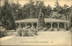 Capron Park Shelter, Attleboro, Massachusetts Postcard Postcard