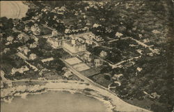 Aerial View of the Oceanside and Cottages Postcard