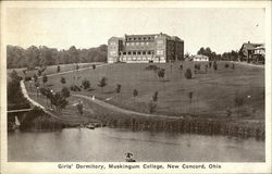 Muskingum College - Girls Dormitory New Concord, OH Postcard Postcard