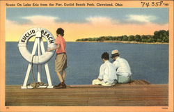 Scene on Lake Erie from the Pier at Euclid Beach Park Cleveland, OH Postcard Postcard