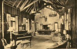 Our Lady of Sunset Point Camp, Sisters of Mercy - Drawing Room Eagle River, WI Postcard Postcard