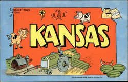 Greetings from Kansas Postcard