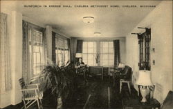 Sunporch in Kresge Hall, Chelsea Methodist Home Postcard