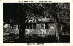 Silver Lake Resort - Doll-House Cottage Wild Rose, WI Postcard Postcard