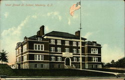 West Broad St. School Westerly, RI Postcard Postcard