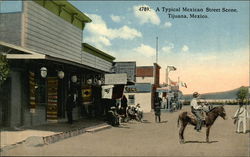 Typical Mexican Street Scene Tijuana, Mexico Postcard Postcard