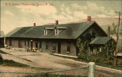 R.R. Station Mansonville Station, QC Canada Quebec Postcard Postcard