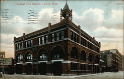 Central Fire Station Postcard