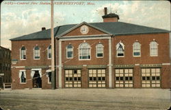 Central Fire Station Newburyport, MA Postcard Postcard