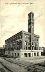 Fire Department Building Postcard