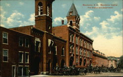 Manchester Central Fire Station and Department Postcard