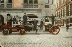 New Motor Propelled Water Tower, New York Firemen Postcard Postcard