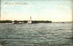 New London Light and Harbor Connecticut Postcard Postcard