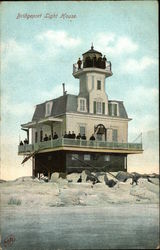 Bridgeport Light House Connecticut Postcard Postcard