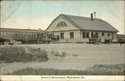 Boston & Maine Station Wells Beach, ME Postcard Postcard