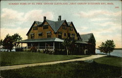 Summer House of Ex-President Grover Cleveland "Gray Gables" Buzzards Bay, MA Postcard Postcard