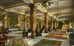 Marble Lobby, Hotel Virginia Long Beach, CA Postcard Postcard