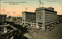 U.S. Grant Hotel - Fourth Street Side Postcard