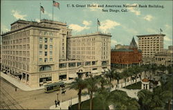 U.S. Grant Hotel and American National Bank Building San Diego, CA Postcard Postcard