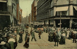 The Shopping Hour, Washington Street Boston, MA Postcard Postcard