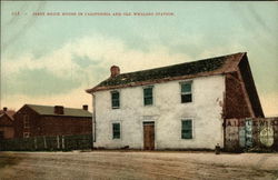 First Brick House in California and Old Whaling Station Postcard