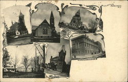 Views of Clifton Springs New York Postcard Postcard