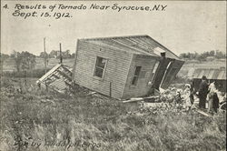 Results of Tornado - September 15, 1912 Syracuse, NY Postcard Postcard