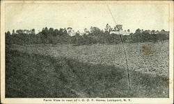 Farm View in Rear of IOOF Home Lockport, NY Postcard Postcard