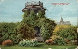 Pagoda on Grounds of John Lewis Childs Postcard