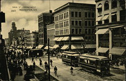 Main Street Looking West Rochester, NY Postcard Postcard