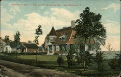 Residence of Geo. F. Butts on East Greenwich Bay Rhode Island Postcard Postcard