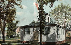 Erudition School House - 1794 Postcard