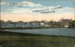 Lake Anthony and Sunset Lake Oak Bluffs, MA Postcard Postcard