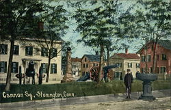 Cannon Square Stonington, CT Postcard Postcard