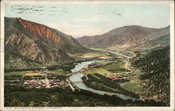 View of Glenwood Springs From Above Colorado Postcard Postcard