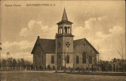 Baptist Church and Grounds Southern Pines, NC Postcard Postcard