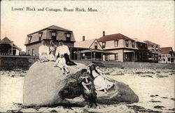 Lover's Rock and Cottages Postcard