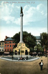 Soldiers and Sailors Monument Troy, NY Postcard Postcard