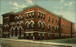 Elks Temple Jackson, MI Postcard Postcard