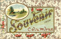 Souvenir from Columbus Postcard