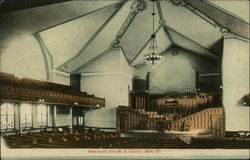 Interior of First M. E. Church Postcard