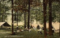 Camp on the Tuscarawas, Ohio Postcard