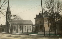 Catholic Church and Parsonage Postcard